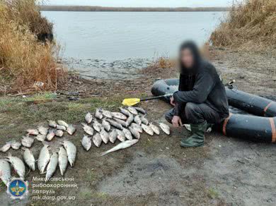 На Ингуле браконьеры сетями ловят судаков, щук и толстолобиков