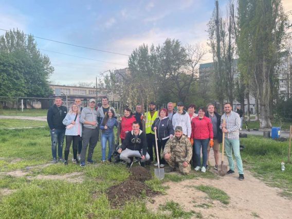 В городе Николаеве высадили аллею из сакур
