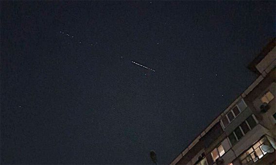 "Спутниковый поезд" Илона Маска засняли над Одессой