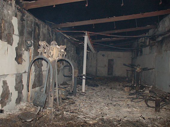 В селе Кавказ сгорел спортзал