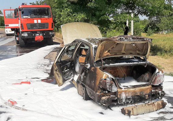 В Николаеве из-за неосторожности при курении сгорел Daewoo Nexia