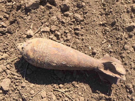 В Лиманах нашли мину