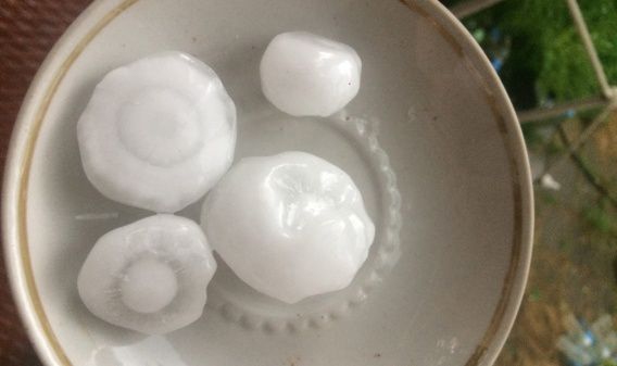 Град размером с перепелиное яйцо «бомбил» Николаевскую область (фото)