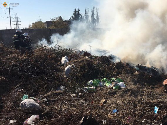 В Николаевской области вчера жгли сухостой и мусор на 20 гектарах