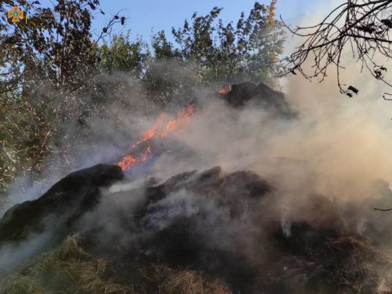 Вчера в Николаевской области сгорел дом и 300 тюков сена