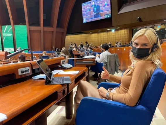 Председатель Николаевского областного совета Анна Замазеева выступила на сессии Конгресса Совета Европы в Страсбурге