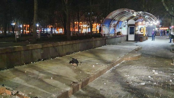 Возле Каштанового сквера снесли шаурменную, обезображивающую центр Николаева