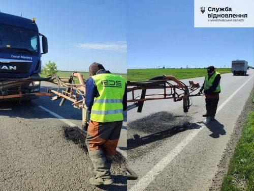 На пяти автодорогах, проходящих по Николаевщине, идут ремонтные работы