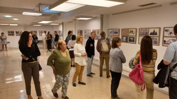 Одесса и Николаев представили в Барселоне международную выставку карикатур «Русский военный корабль, иди..."