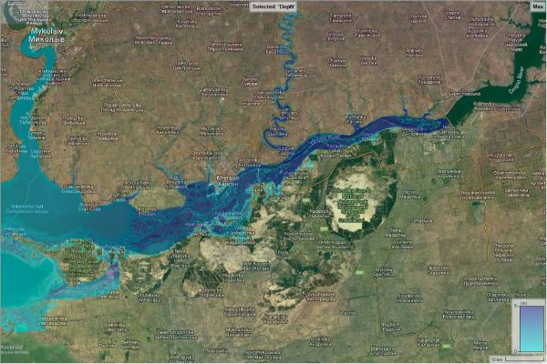 Прорыв дамбы Каховской ГЭС и затопление Кинбурна были смоделированы в 2022 году