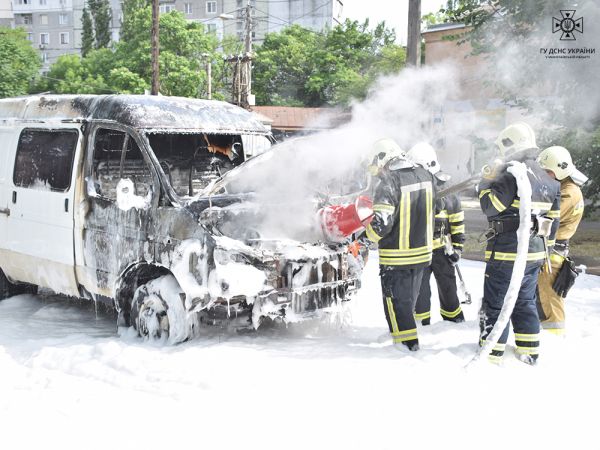 В центре Николаева горела ГАЗель