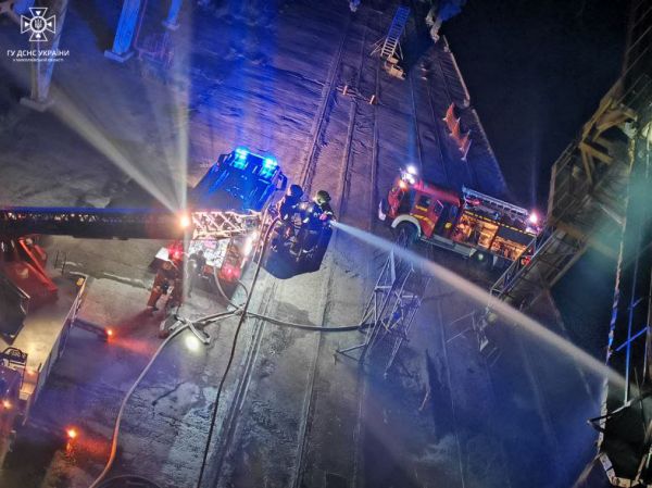 Ночью в николаевском порту горел конвейер