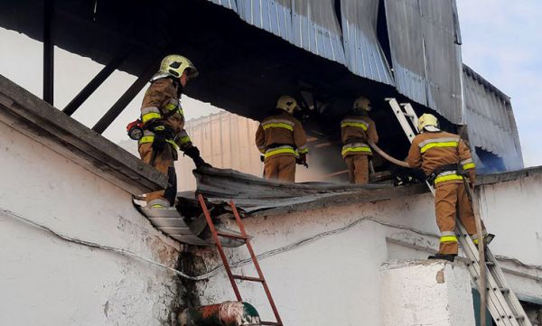 На Николаевщине на зерновом складе горел конвейер