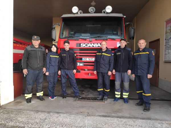 На шведские деньги отремонтировали пожарную машину коблевских спасателей, попавшую под обстрел оккупантов