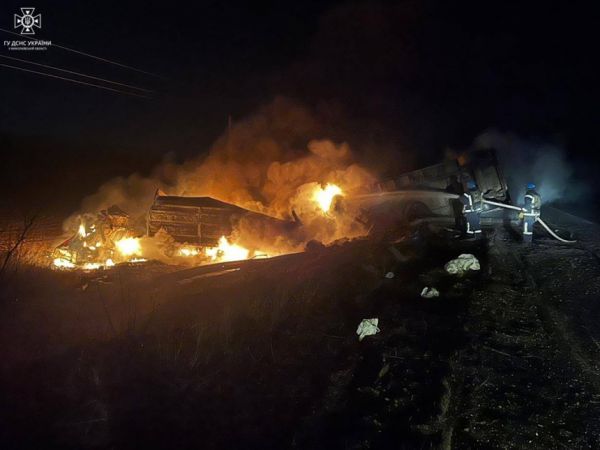 В Николаевской области обломки сбитого дрона упали на фуру с семенами подсолнечника