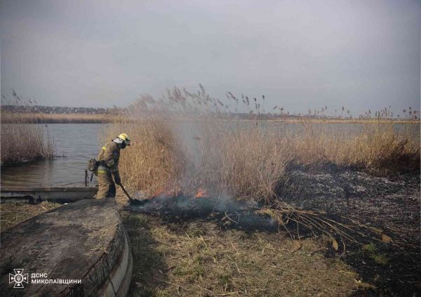 На реках возле Николаева вчера жгли камыши