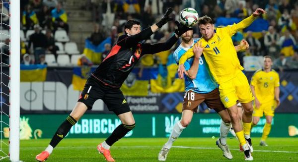 Сборная Украины пробивает Бельгию с его Тибо Куртуа