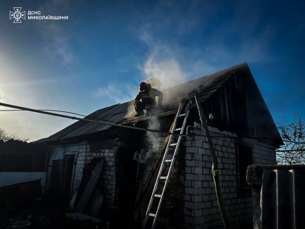 Сегодня утром в Николаевской области в пылающем здании обнаружили труп мужчины 45 лет