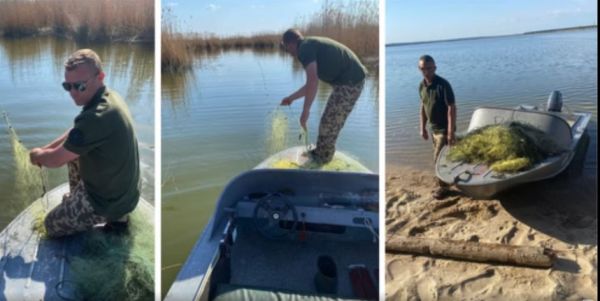 В Николаевской области из Южного Буга вытащили сто метров браконьерских сетей
