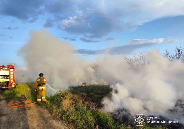 В Николаевской области после атаки дрона произошел пожар на площади 200 квадратных метров