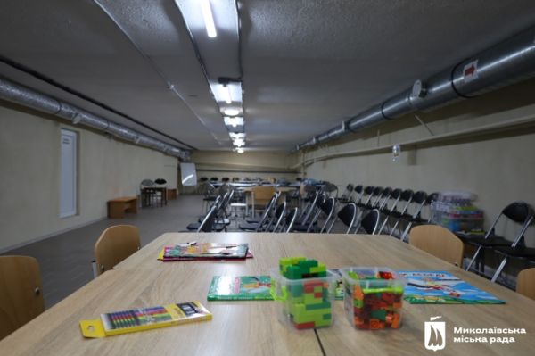 В гимназии в Николаеве обустроили укрытие на 800 учащихся и учителей