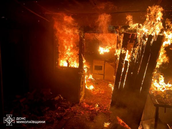 На берегу Березанского лимана Николаевской области загорелся камыш