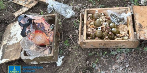 На Николаевщине мужчина спрятал в лесополосе ящик гранат