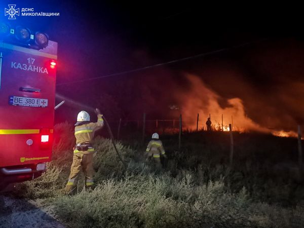 В свой профессиональный праздник пожарные Николаевщины погасили горящий трактор и 10 гектаров сухостоя