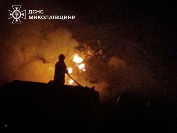 В Николаевской области горел мусор и хлам на площади в 1 гектар