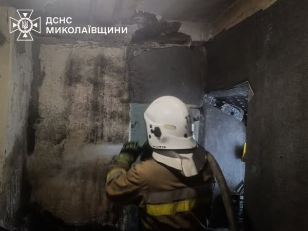 Под Николаевом огнеборцы 15 часов тушили пожар на открытой территории