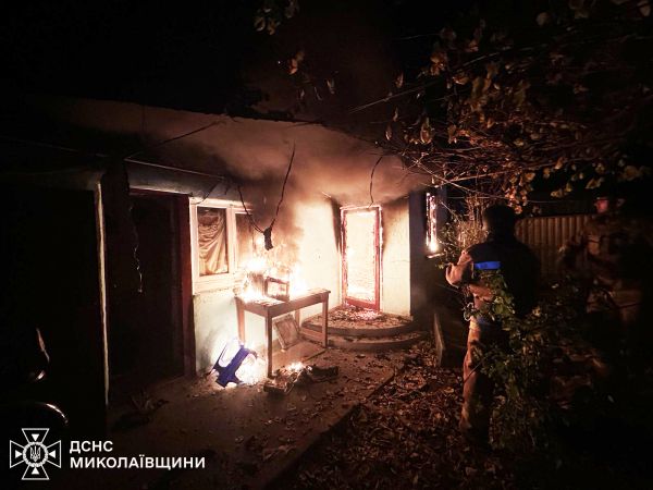 В прифронтовом Очакове горела пристройка к жилому дому