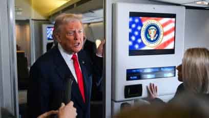 Трамп на борту самолета назвал временные рамки «мирного соглашения» по Украине