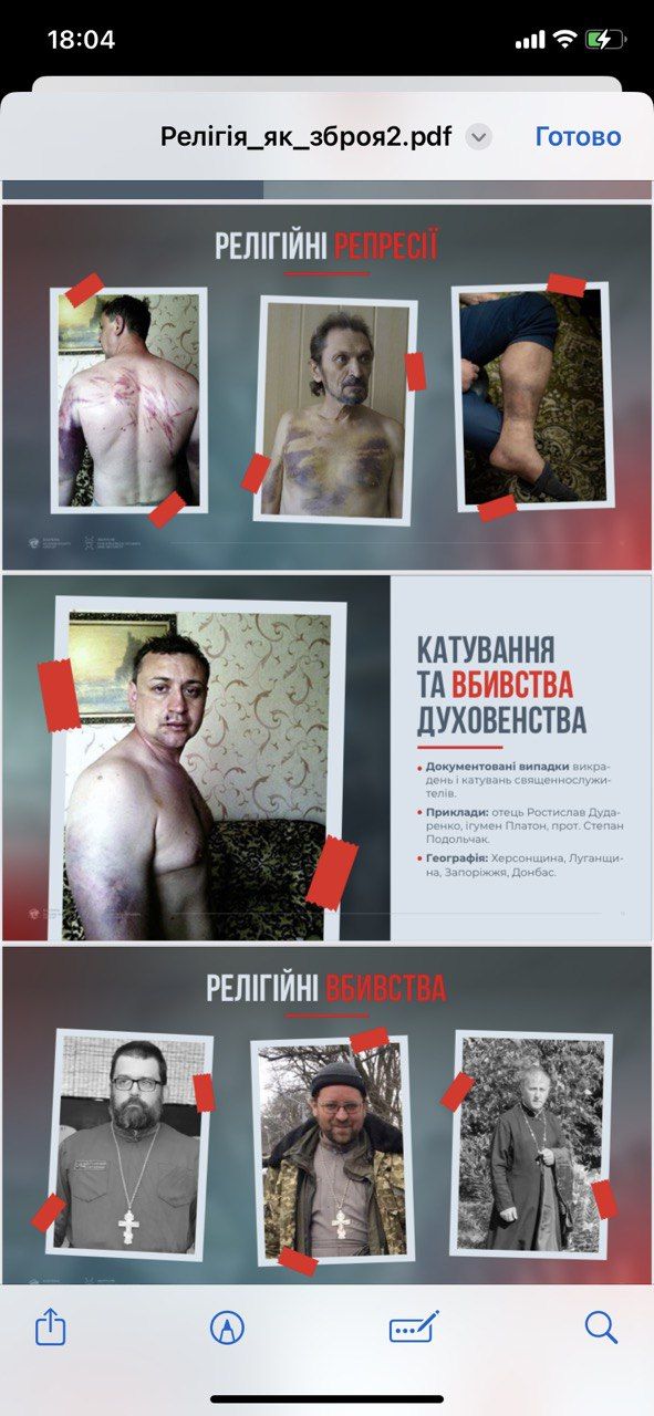 Россияне превратили религию в оружие для уничтожения украинской идентичности