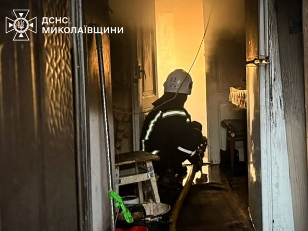 В Вознесенске пожар в доме начался с телевизора. Фото