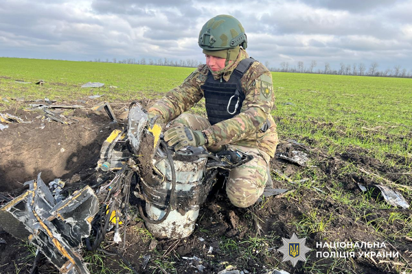 Мог взорваться в любой момент: под Первомайском нашли сбитый «шахед» с целой боевой частью