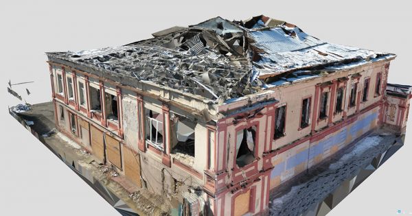 В Николаеве памятник архитектуры, пострадавший от обстрела, законсервировали для будущей реставрации