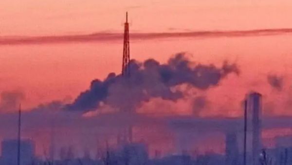 Горит химзавод в Тольятти