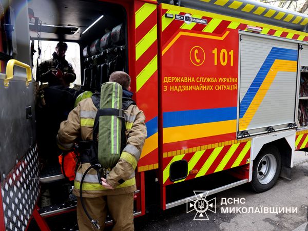 В Николаевской области загорелся грузовик