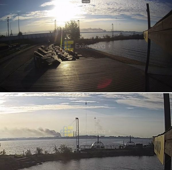 В Санкт-Петербурге и Кронштадте пылают порт и морской завод
