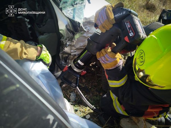 На трассе «Очаков — Николаев» Renault врезался в дерево: спасателям пришлось резать кузов, чтобы достать раненую девушку